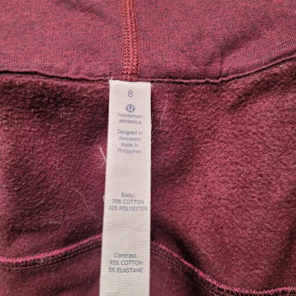 Lululemon Jacket Women 8 Purple Sweatshirt Scuba Hoodie III Geometric Star Pixel - Picture 9 of 12